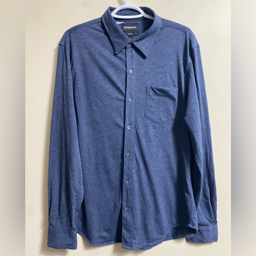 Bonobos Men’s Blue Full Sleeve Button-Up Shirt Medium